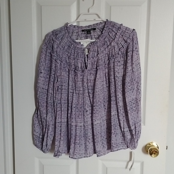 Flowy purple long sleeve top small-medium brand new with tag - Picture 2 of 5